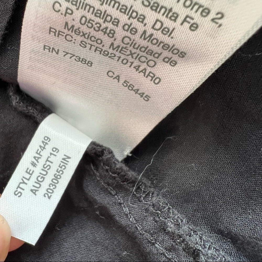 J Crew Solid Black Button-Front Eyelet Peasant To… - image 7